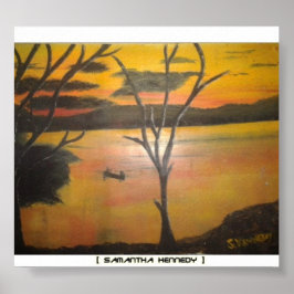 Póster poster del lago de color