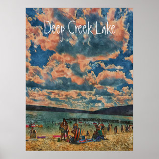 Póster Poster del lago Deep Creek