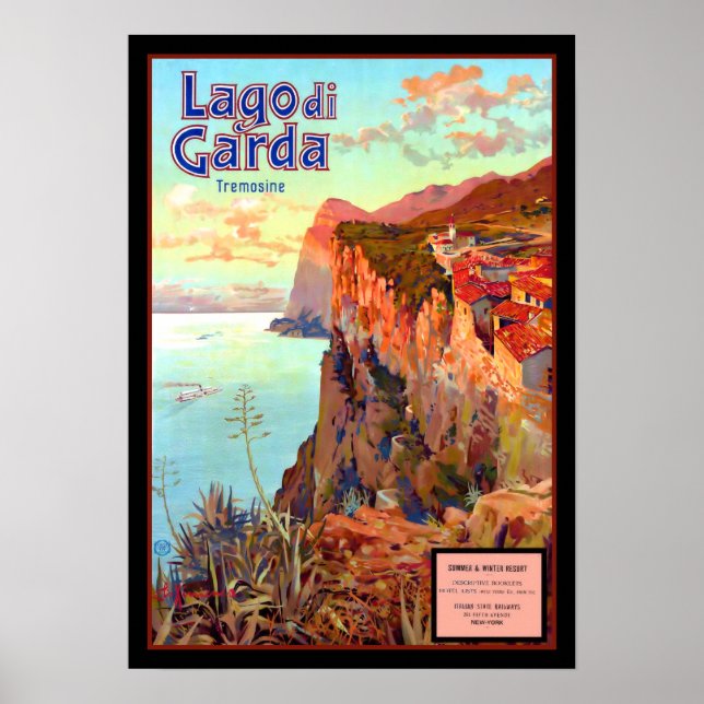 Póster Poster del lago Garda (Frente)
