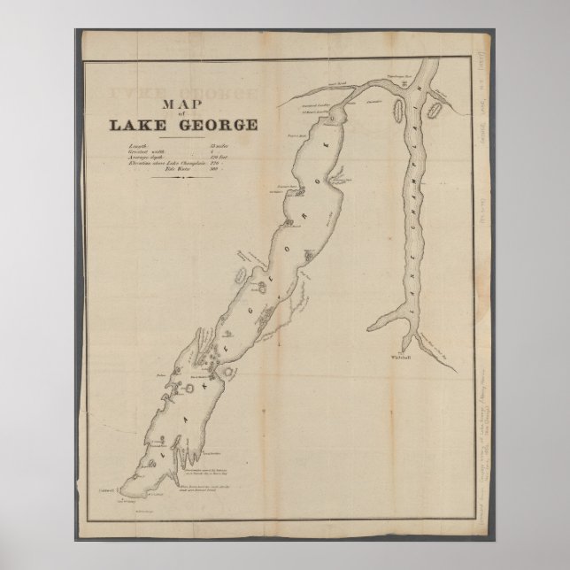 Póster Poster del lago George (Frente)