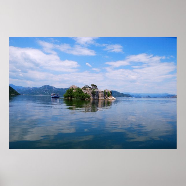 Póster Poster del lago Skadar en Montenegro (Frente)