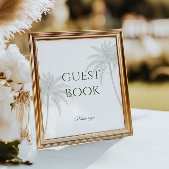Póster Poster del libro de invitados de Boda de palmeras  (Subido por el creador)