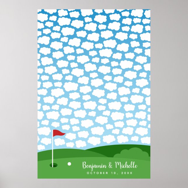 Póster Poster del libro de invitados de golf - 150 firmas (Frente)