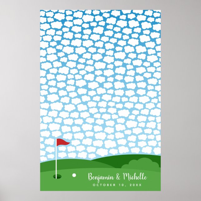Póster Poster del libro de invitados de golf - 250 firmas (Frente)