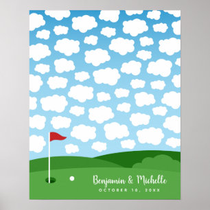 Póster Poster del libro de invitados de golf - 50 firmas