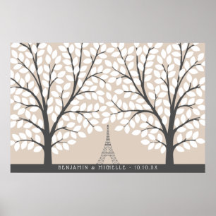 Póster Poster del Libro de Invitados de París - 250 firma