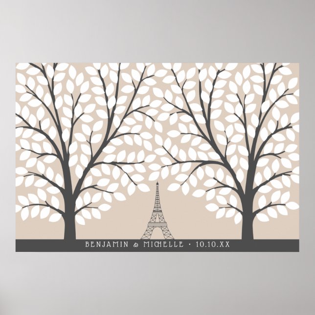 Póster Poster del Libro de Invitados de París - 250 firma (Frente)