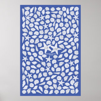 Póster Poster del libro de invitados Seashells - 200 espa