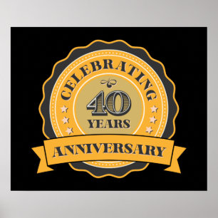Póster poster del lindo 40 aniversario