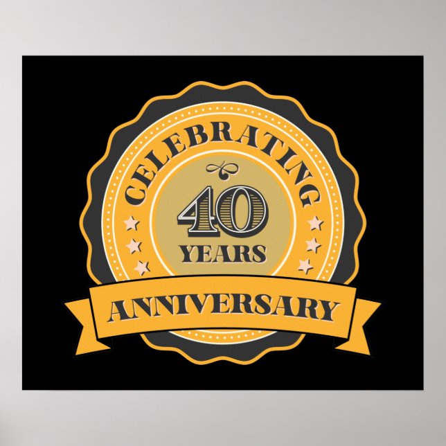 Póster poster del lindo 40 aniversario (Frente)