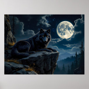 Póster Poster del Lobo Negro