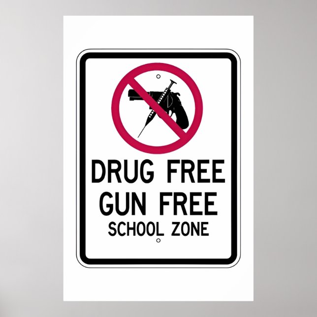 Póster Poster del logo de Drug Free For School (Frente)
