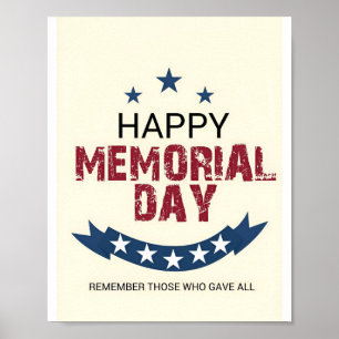 Póster Poster del logo de Memorial Day