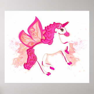Póster poster del logo de unicornio