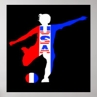 POSTER del logo femenino de fútbol de Estados Unid