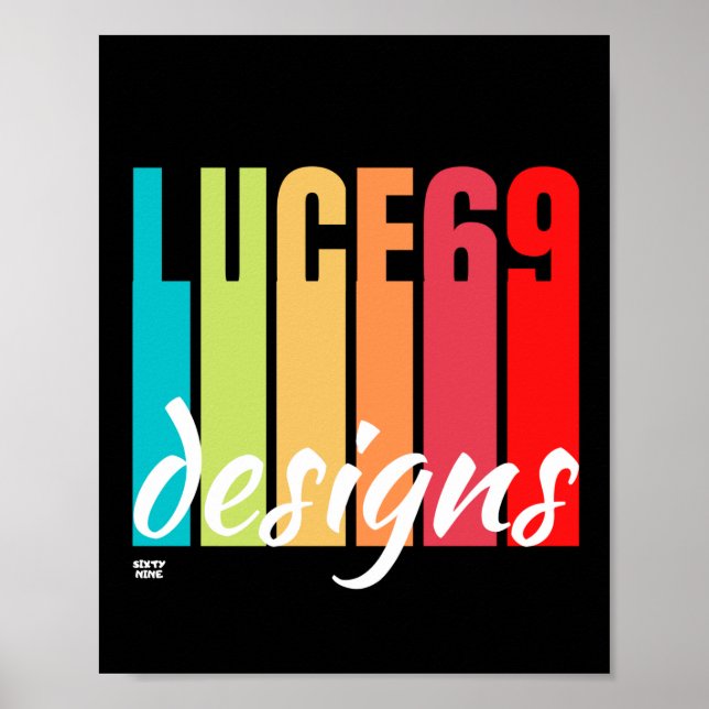 Póster poster del logo "LUCE69 DESIGNS" (Frente)