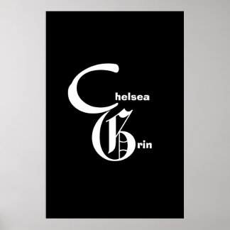 Póster Poster del logotipo de Grin Chelsea