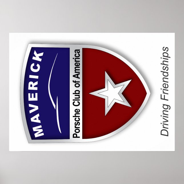 Póster Poster del logotipo de la región de Maverick (Frente)