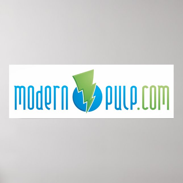Póster Poster del logotipo de pulpa moderna (Frente)