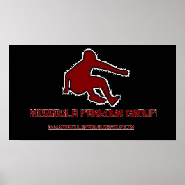 Póster Poster del logotipo del grupo Missoula Parkour (Frente)