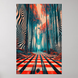 Póster Poster del logotipo del patrón geométrico abstract