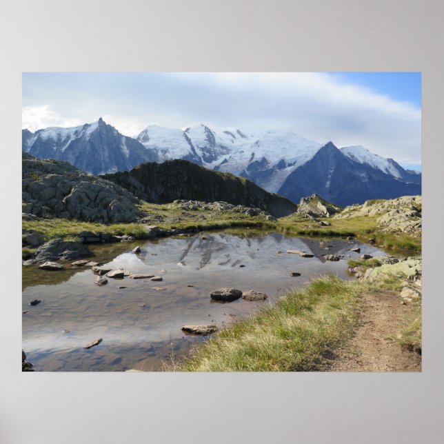 Póster Poster del macizo de Mont Blanc (Frente)