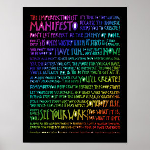 Póster Poster del manifiesto de Imperfectionist - arco