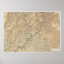 Poster del mapa de Heart of Canyonlands (Utah)