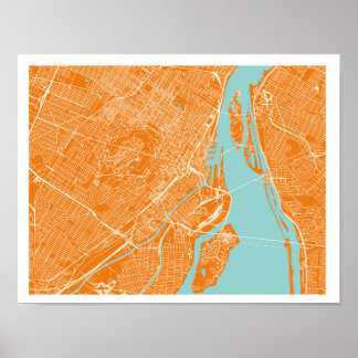 Póster Poster del Mapa de Montreal