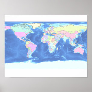 Póster Poster del Mapa Mundial