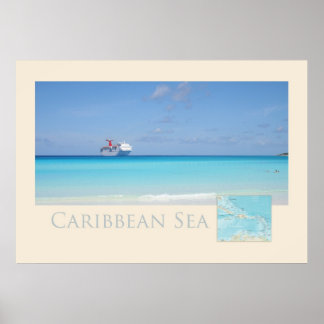 Póster Poster del Mar Caribe