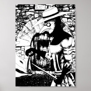 Póster Poster del médico de la plaga
