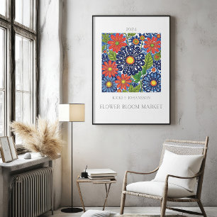 Póster Poster del mercado de florecimiento de flores