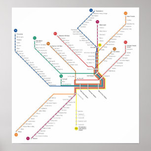 Póster Poster del metro de Filadelfia