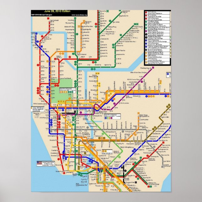Póster Poster del metro de Newyork (Frente)