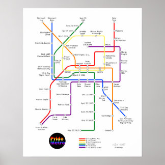 Póster Poster del Metro del Orgullo