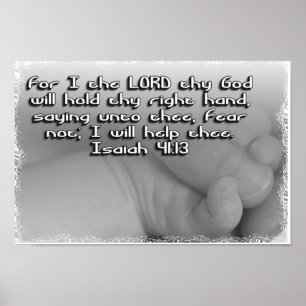 PÓSTER POSTER DEL MIEDO DEL 41:13 DE ISAÍAS NO -