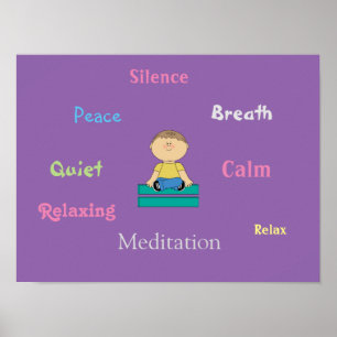 Póster Poster del Mindfulness y de la meditación