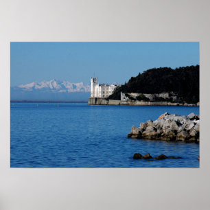 Póster poster del miramare de Trieste
