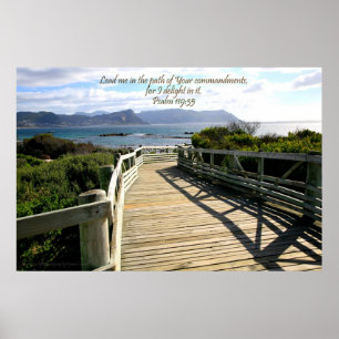 Póster Poster del muelle de la playa, Cape Town,