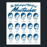 Póster Poster del Mundo de Mustaches<br><div class="desc">El Maravilloso Mundo de las Mustaches. Una guía ilustrada definitiva.</div>