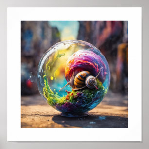 Póster Poster del mundo del caracol