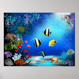 Póster Poster del mundo marino