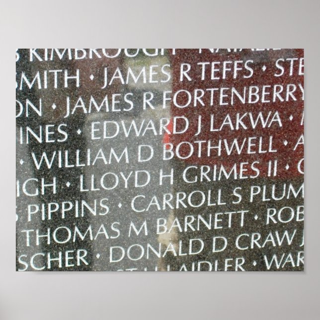 Póster Poster del muro conmemorativo de los veteranos de  (Frente)