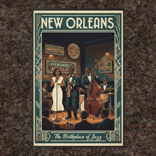 Póster poster del Muro de Nueva Orleans de los años 60