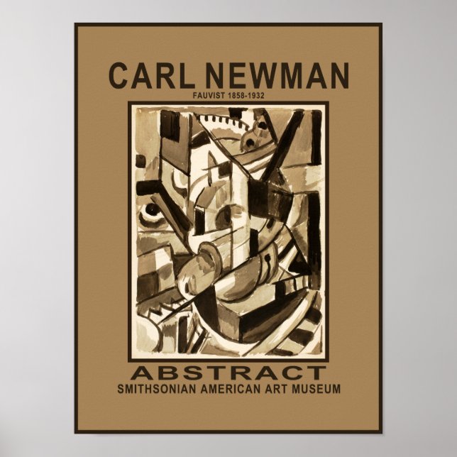 Póster Poster del Museo del Resumen de Carl Newman (Frente)