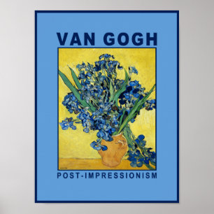 Póster Poster del Museo Van Gogh Blue Irises