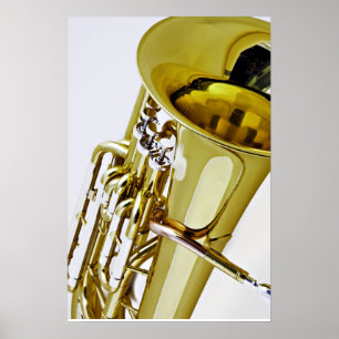 Póster Poster del músico de banda de Souasphone de la