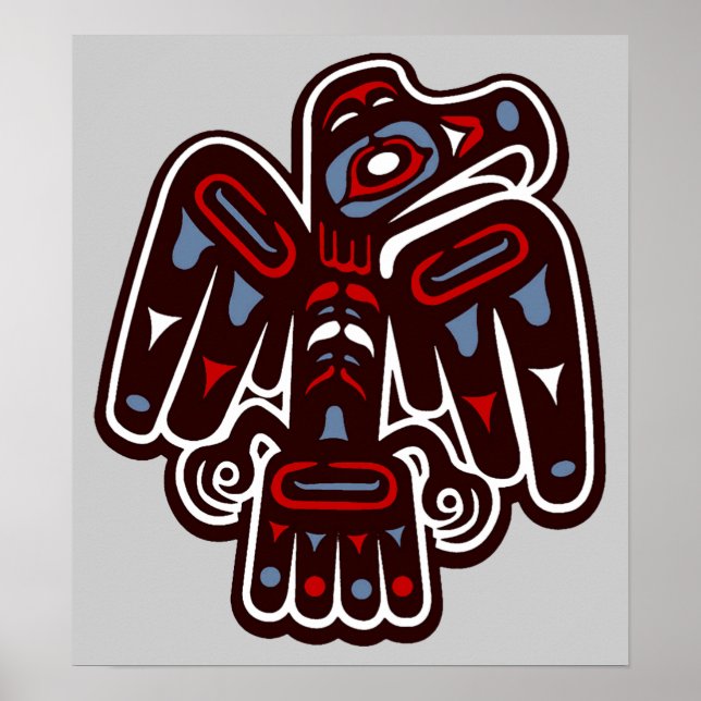 Póster Poster del nativo America Haida Thunderbird (Frente)