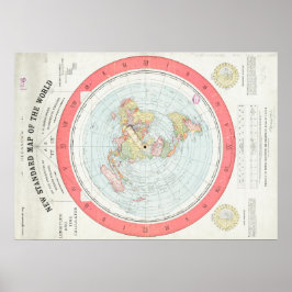 Póster Poster del "NUEVO MAPA ESTÁNDAR DEL MUNDO" de Glea